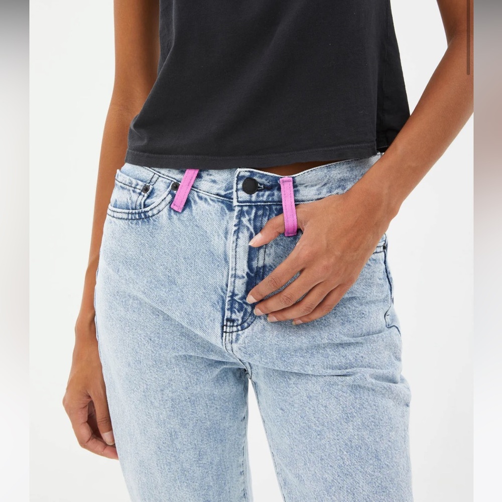 NWT Unemployed Denim Pink Loop Denim Jean Straight Fit